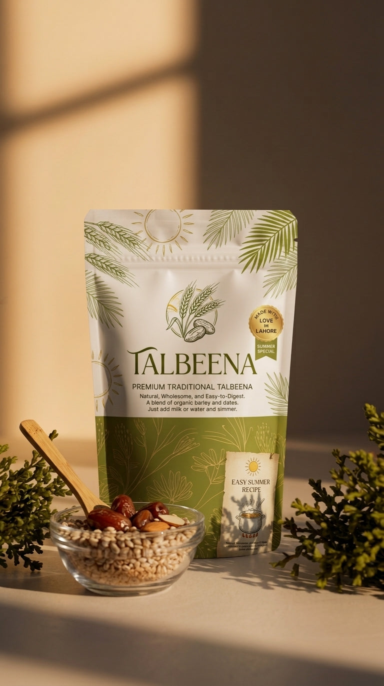 Talbeena pouch on a warm brown studio background