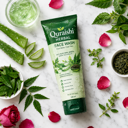 Facewash Flat Lay